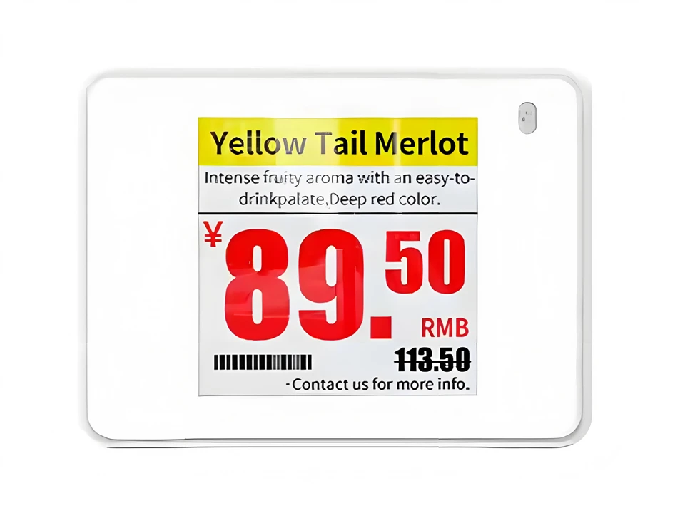 1,54 palcový štvorfarebný elektronický cenník