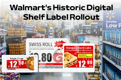 Zavedenie historických digitálnych policových štítkov spoločnosti Walmart